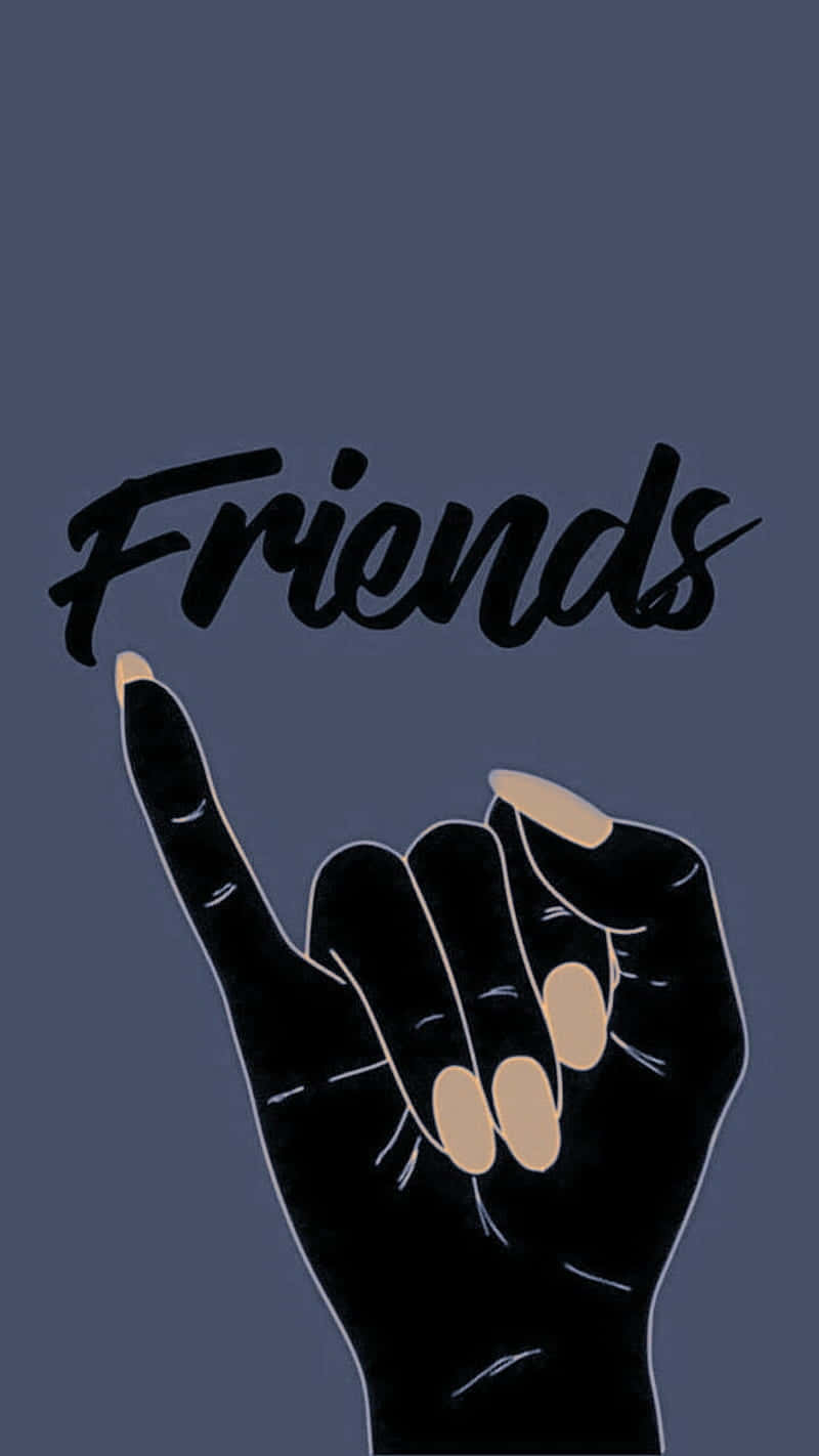Dark Cute Matching Best Friend Home Screen Idea Background