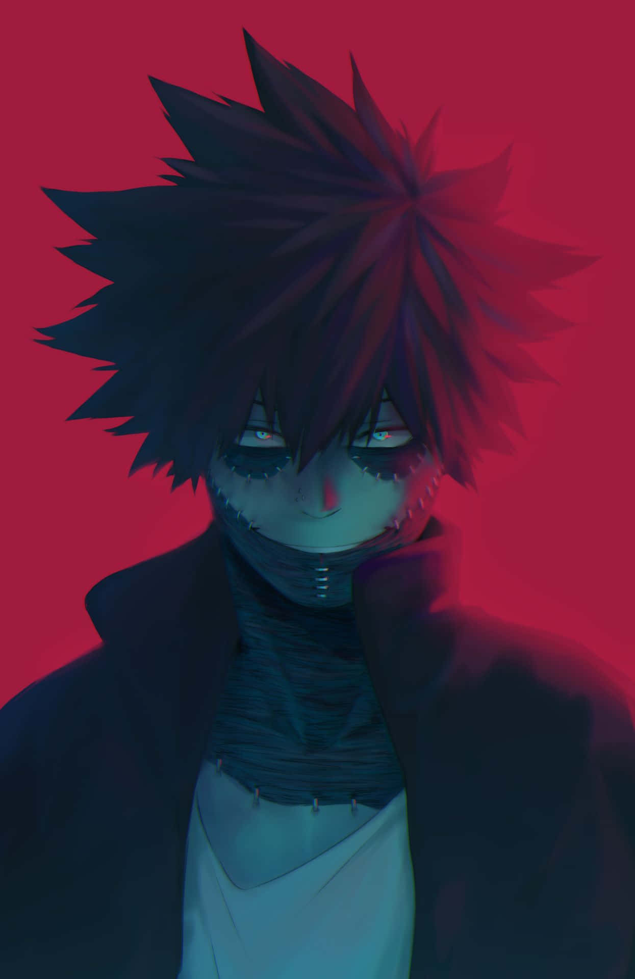 Dark Dabi Red Canvas Phone Background