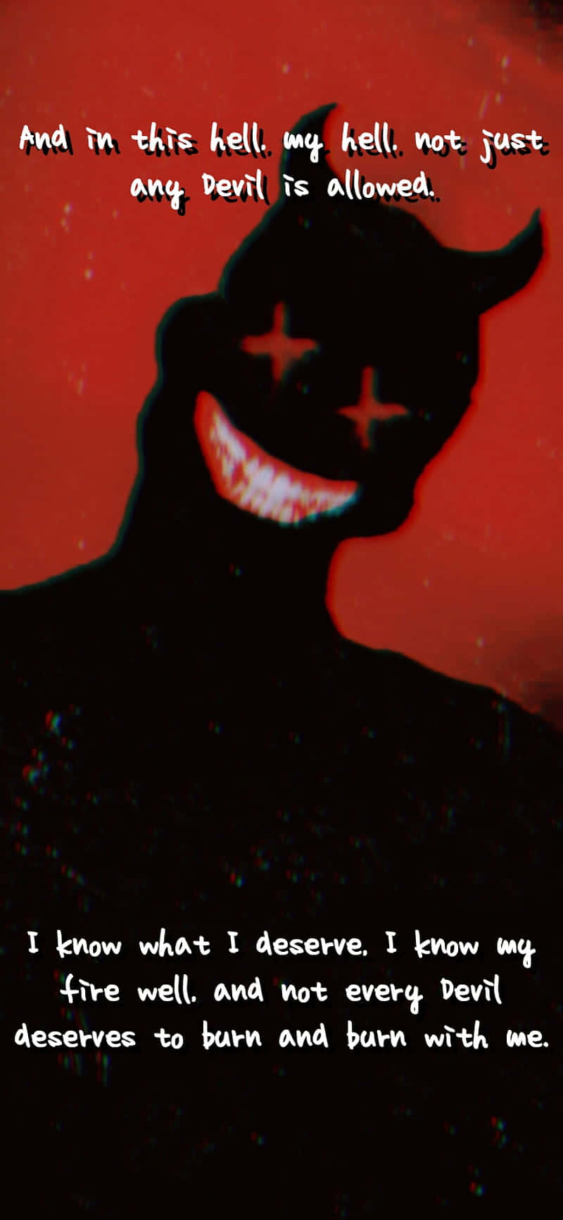 Dark Demon Aesthetic Quote Background