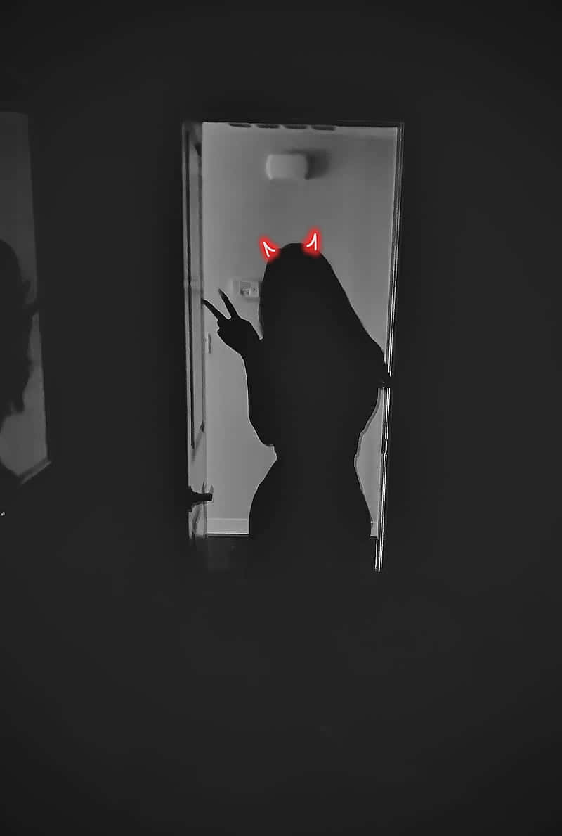 Dark Demon Girl Shadow Pfp Background