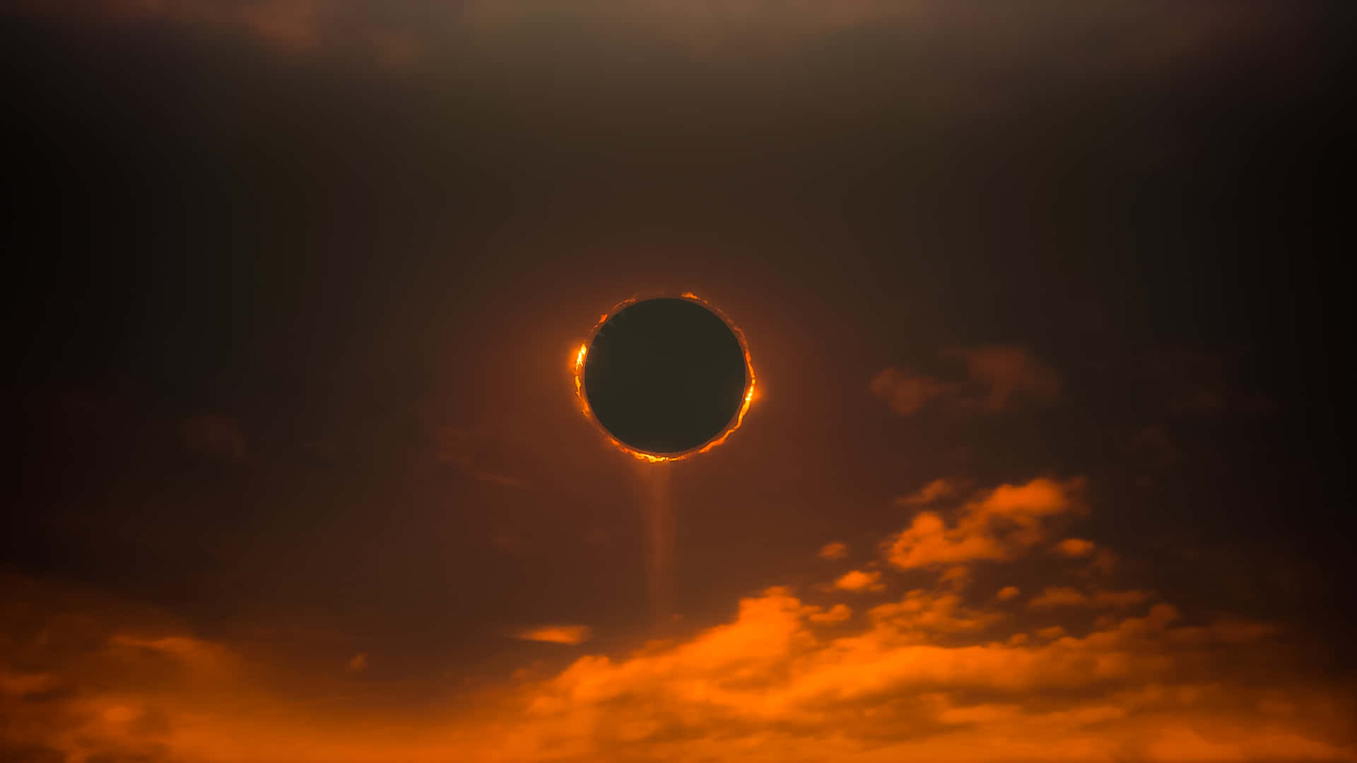 Dark Depressing Solar Eclipse Background