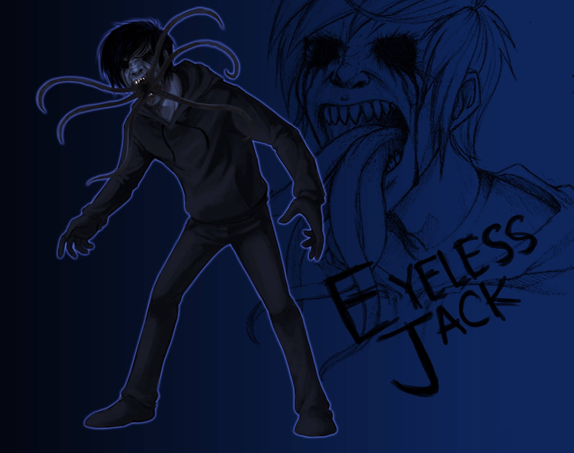 Dark Eyeless Jack Digital Art