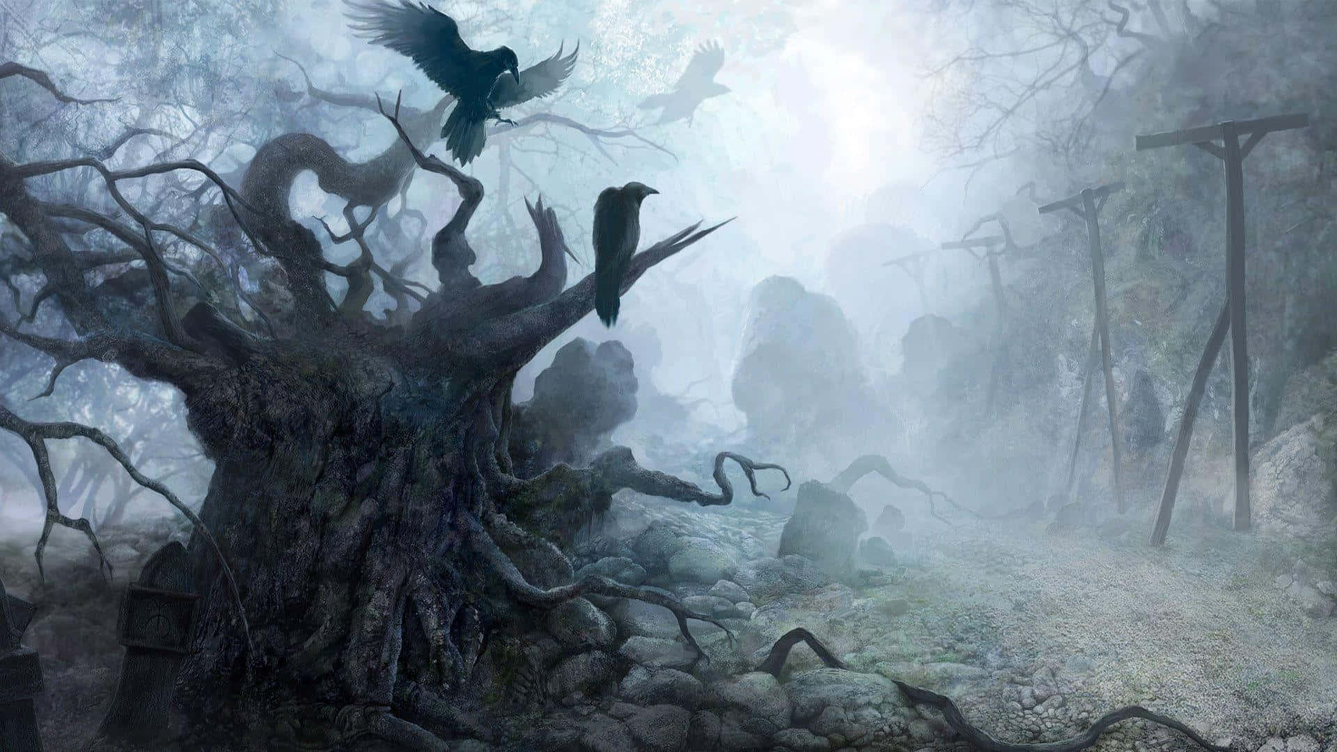 Dark Fantasy Jungle Background