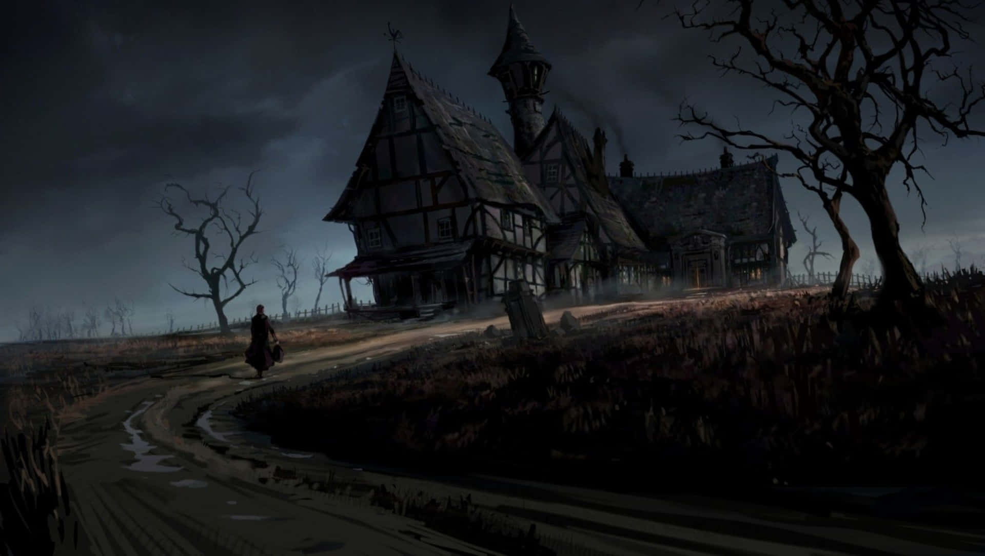 Dark Fantasy Spooky Background