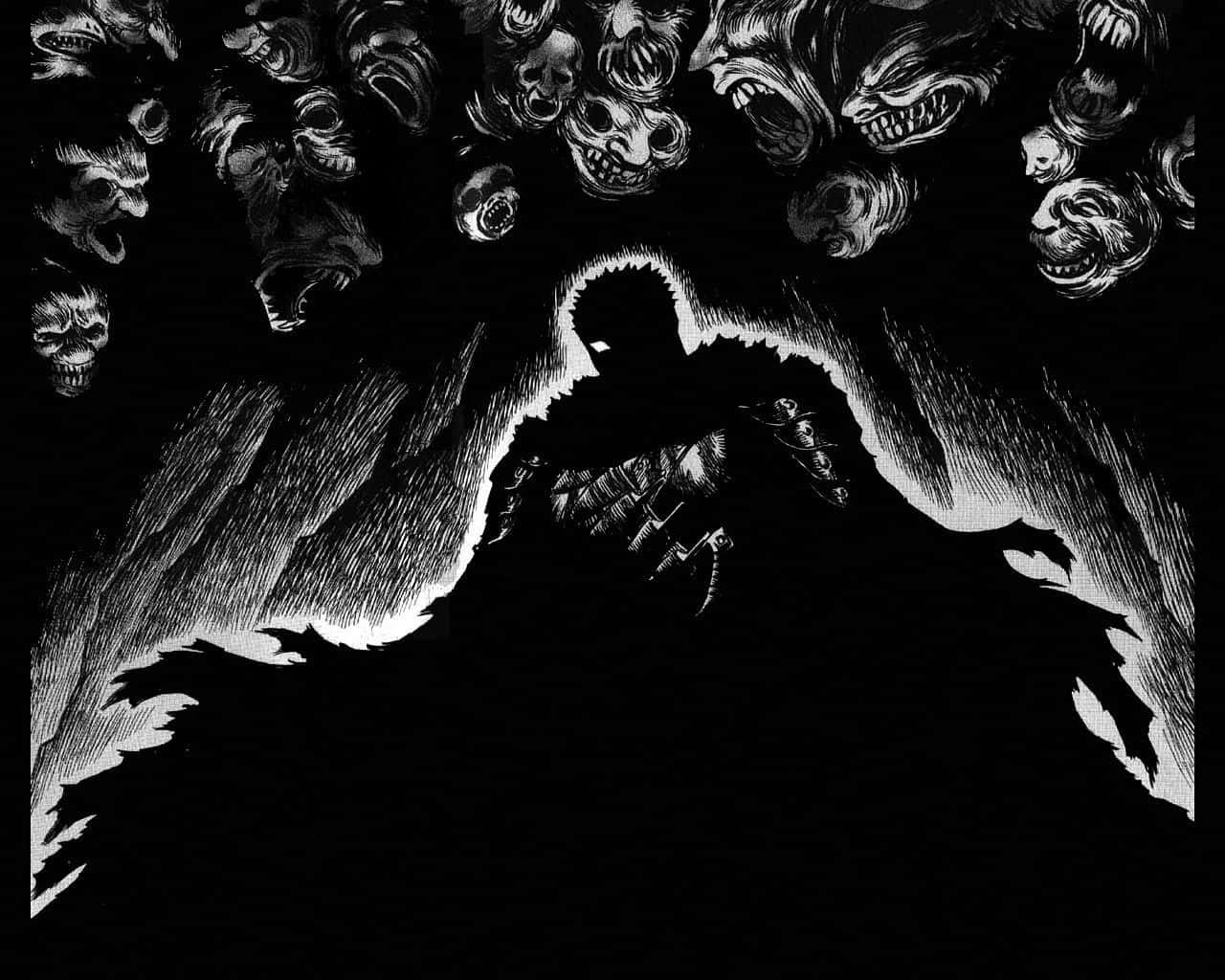 Dark Fantasy Unleashed - Epic Scene From Berserk Manga Background