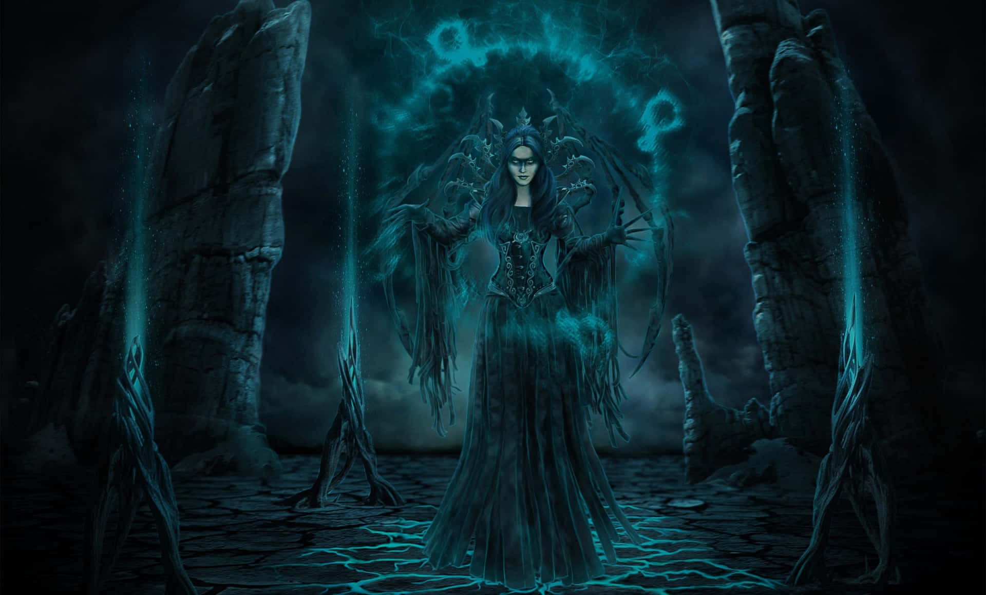 Dark Fantasy Witch Background