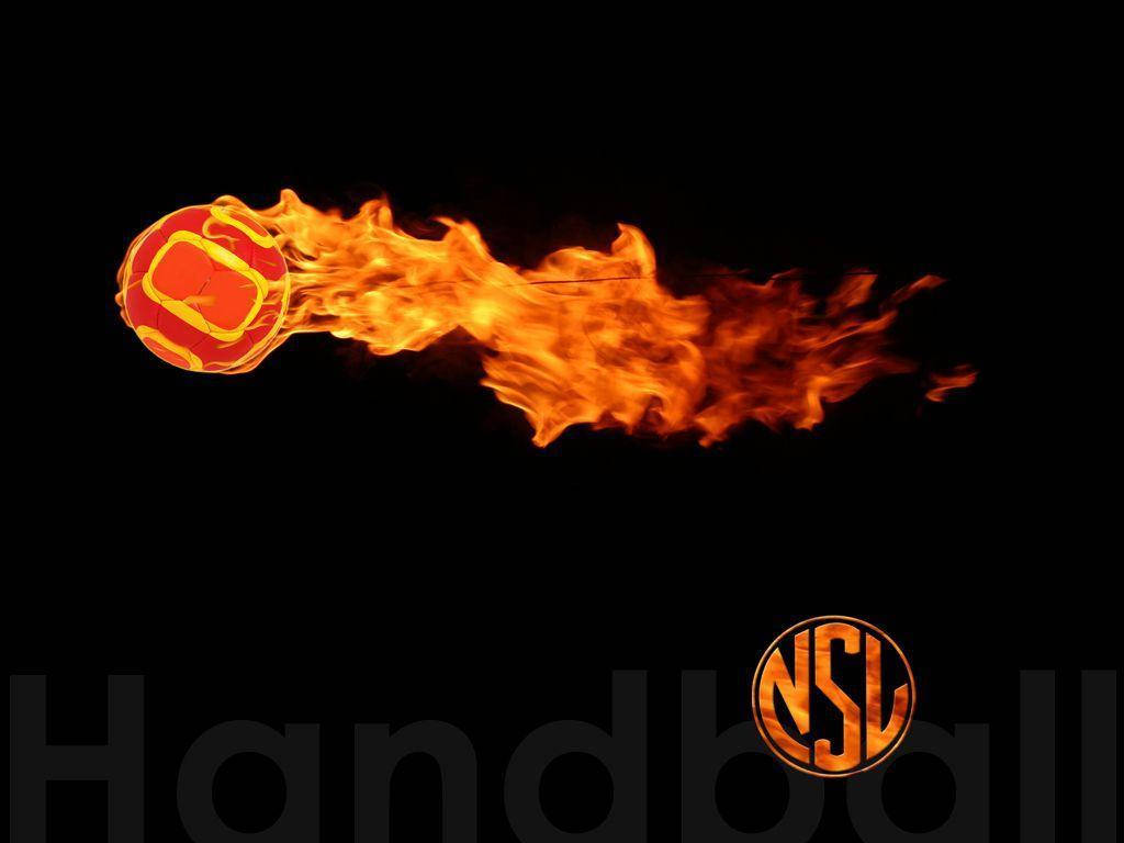 Dark Fiery Handball Art Background