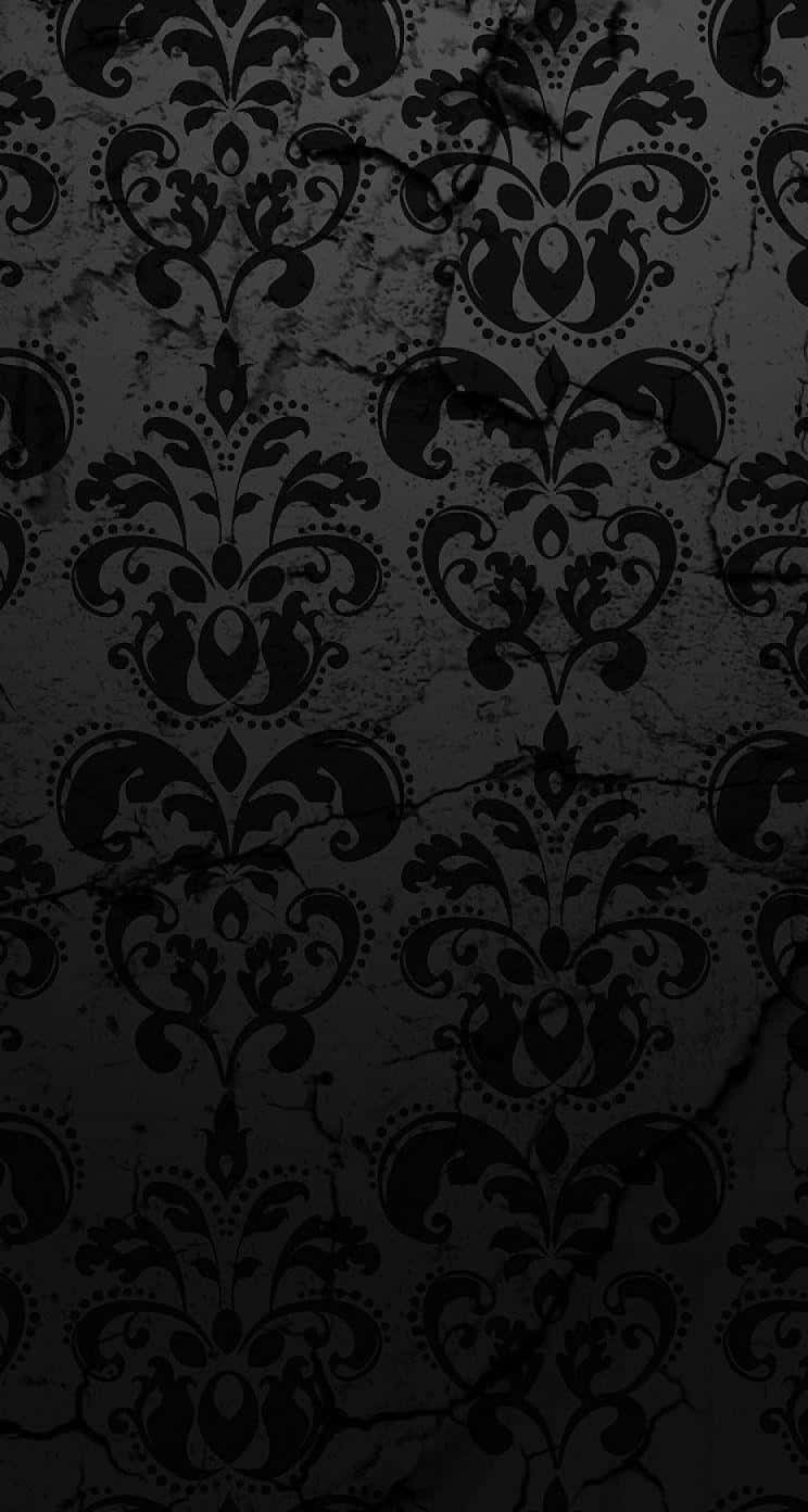 Dark Floral Patterni Phone Wallpaper
