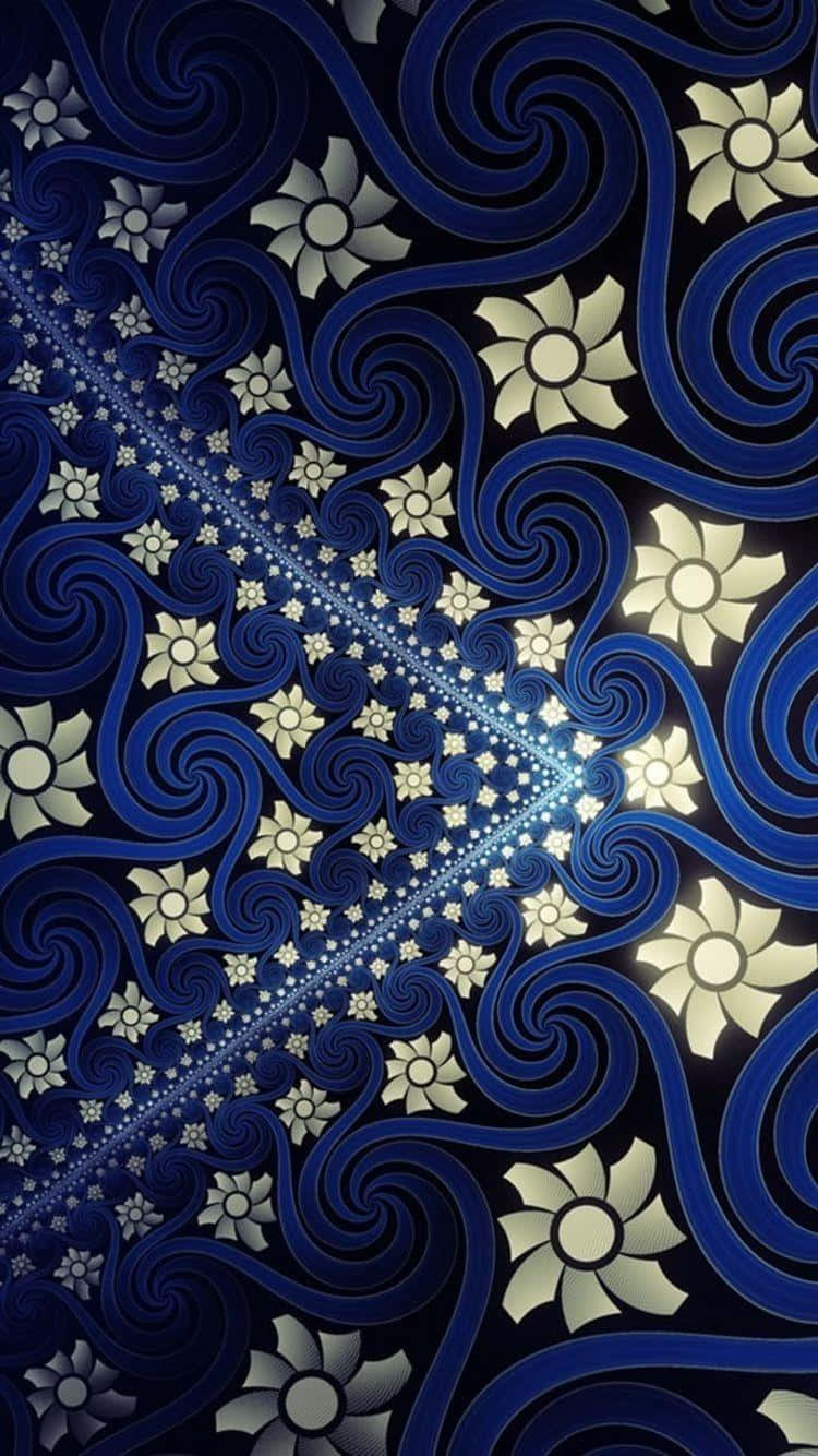 Dark Floral Patterni Phone Wallpaper