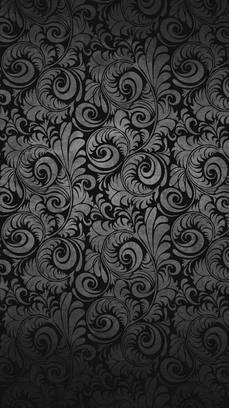 Dark Floral Patterni Phone Wallpaper Background