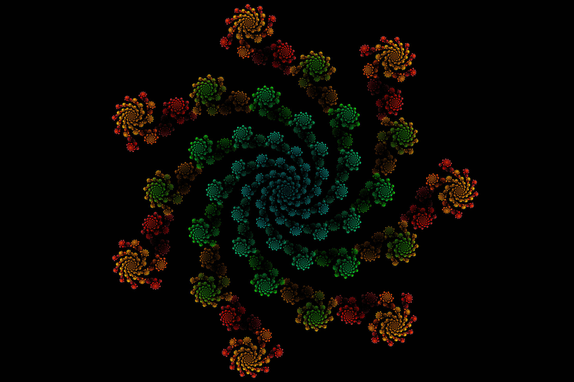 Dark Flower Pattern Background