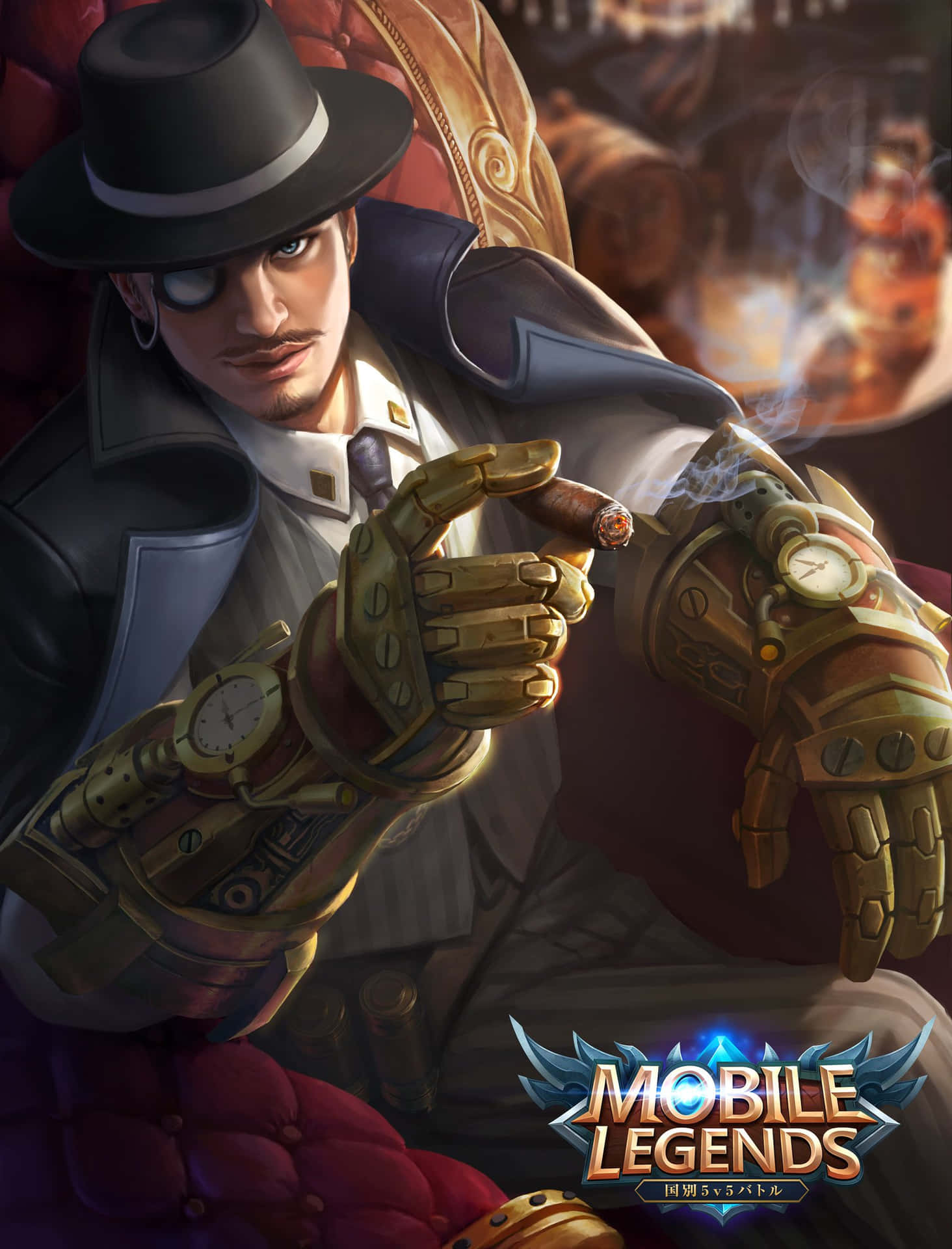 Dark Gent Mobile Legends Roger Background