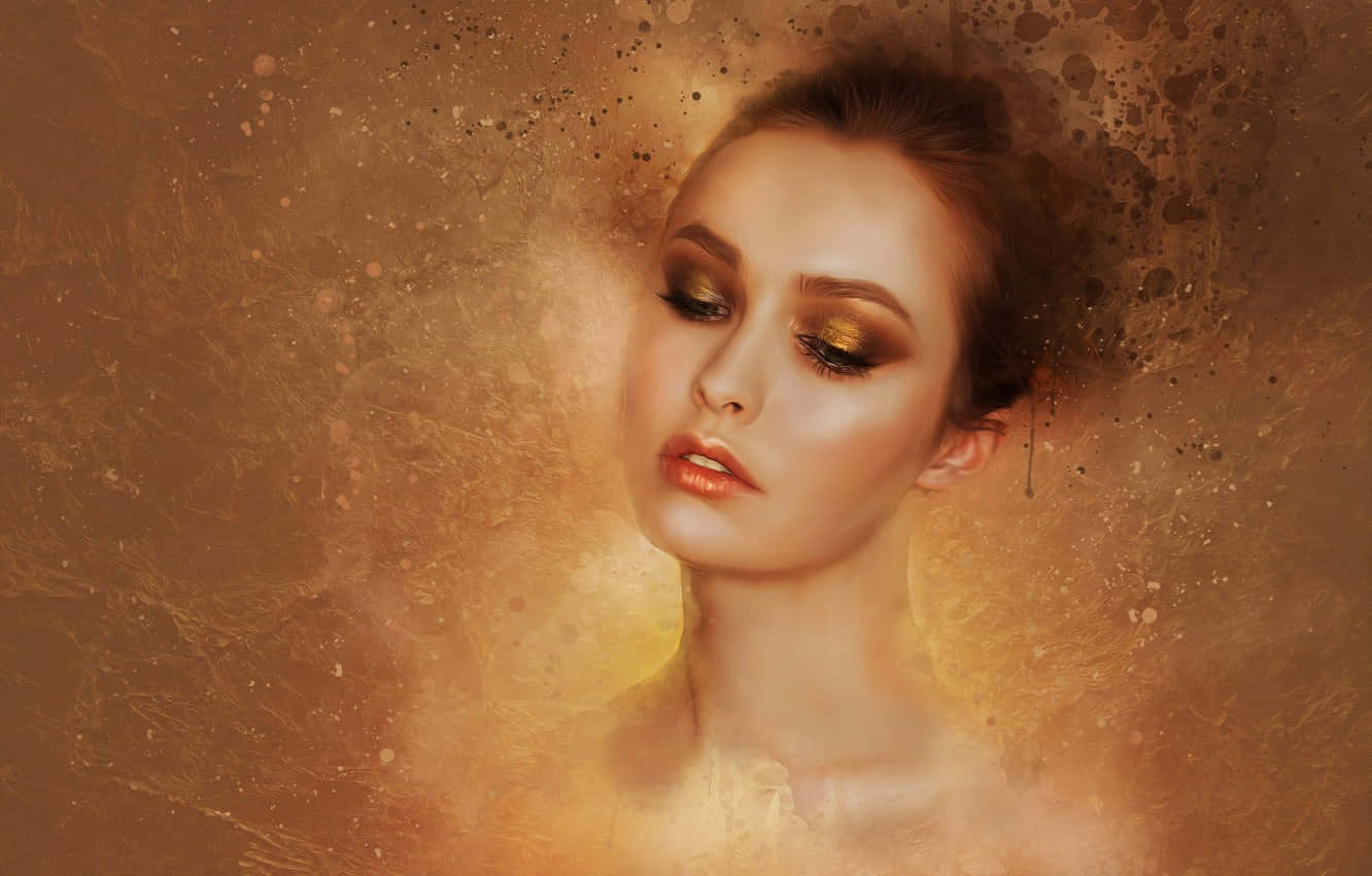 Dark Gold Eyelash Background