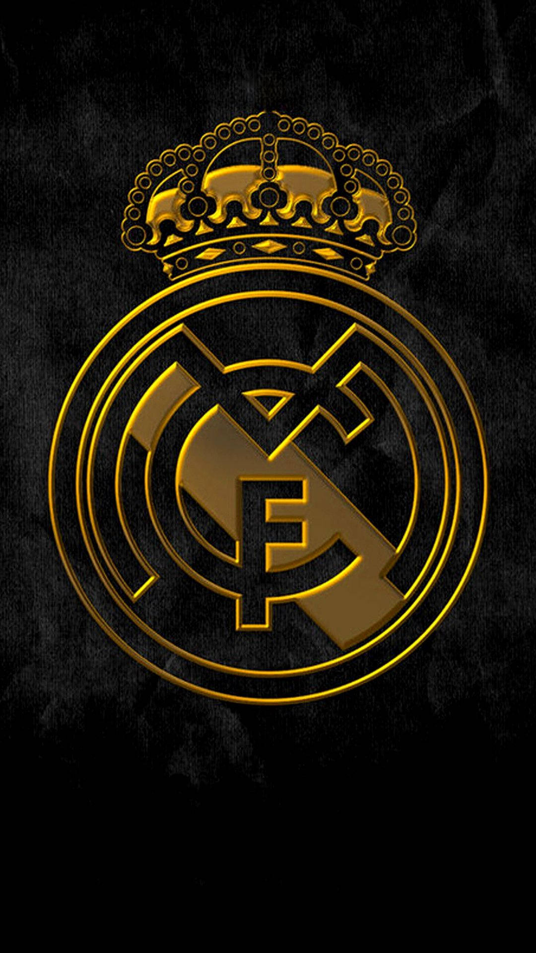 Dark Gold Real Madrid Cf Crest Background