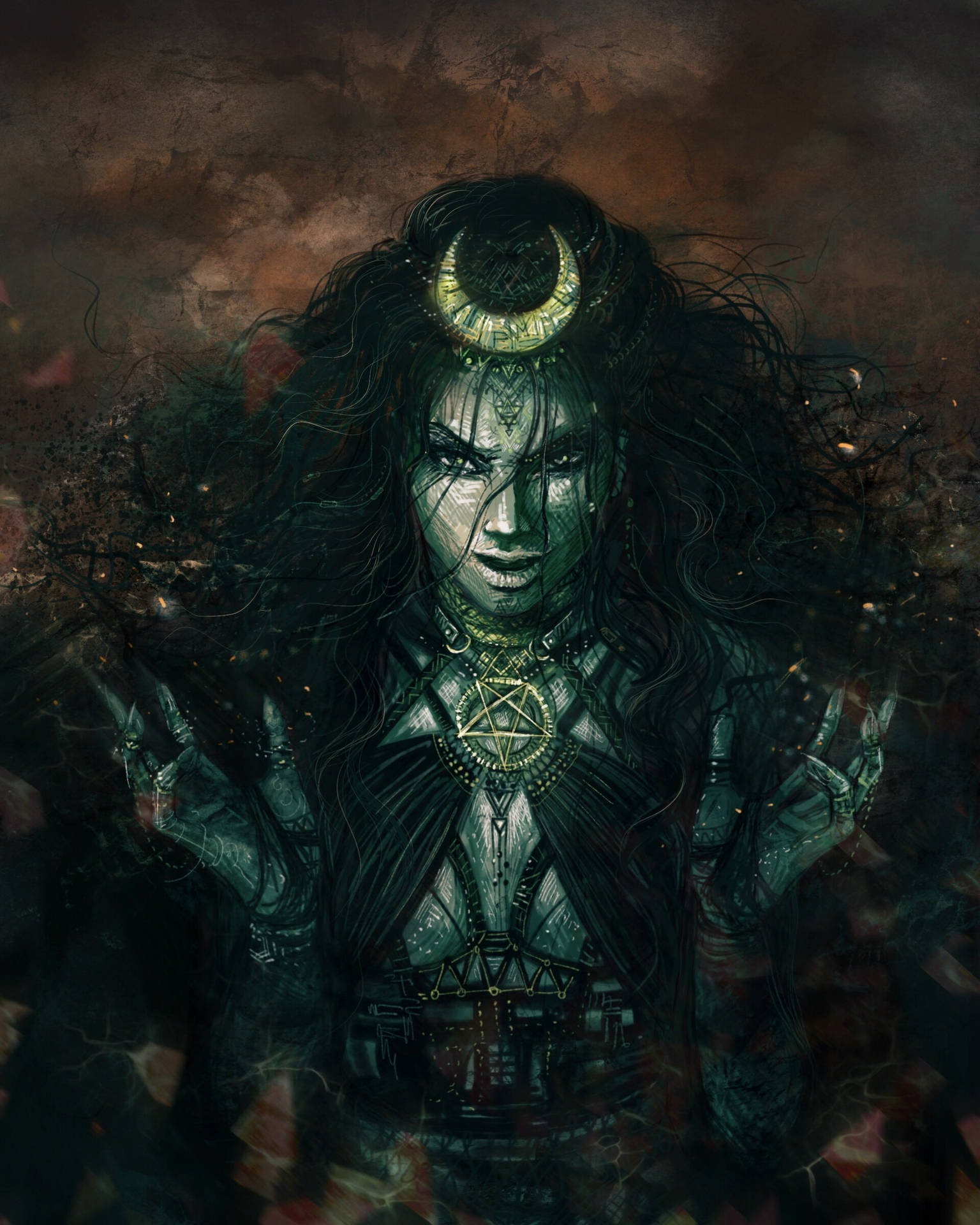Dark Gothic Enchantress Background