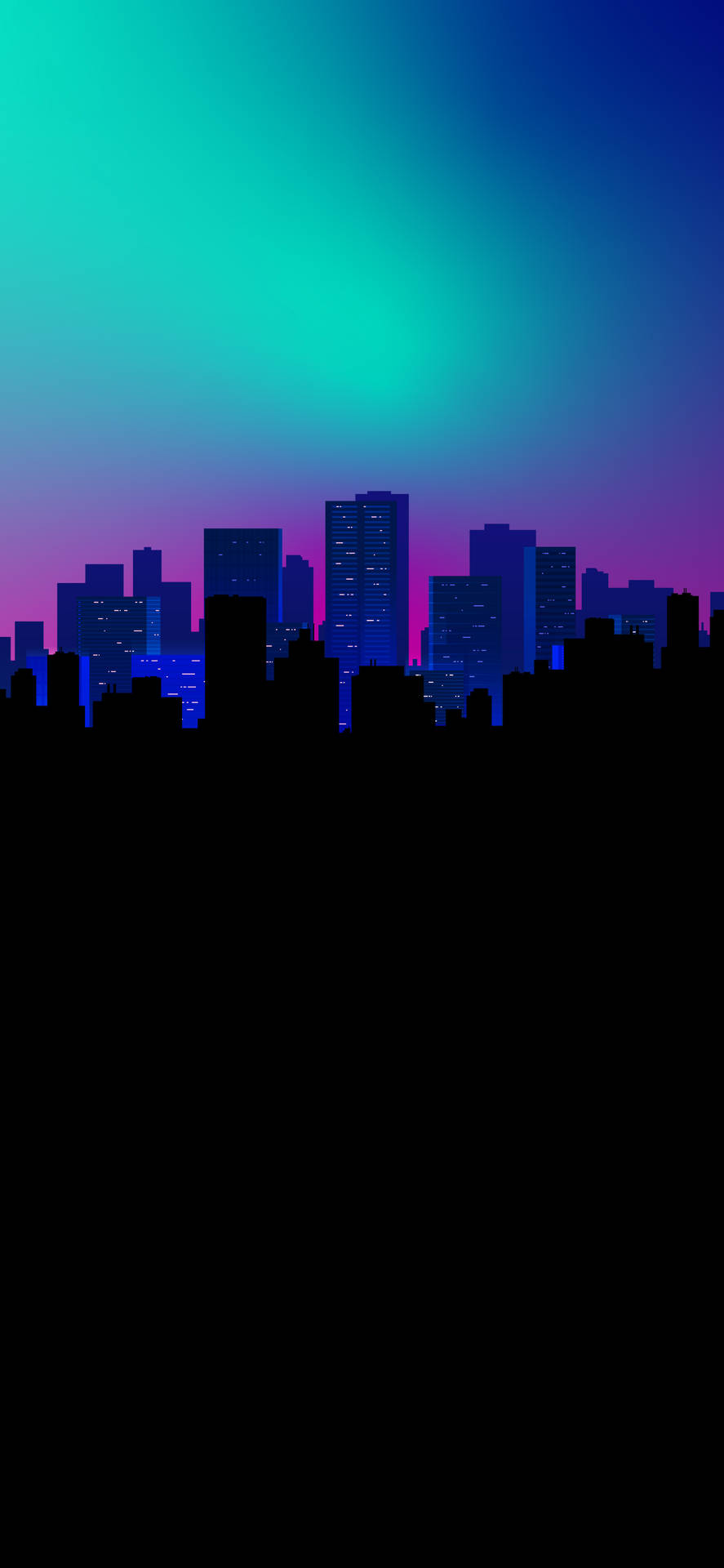 Dark Gradient City Art Background