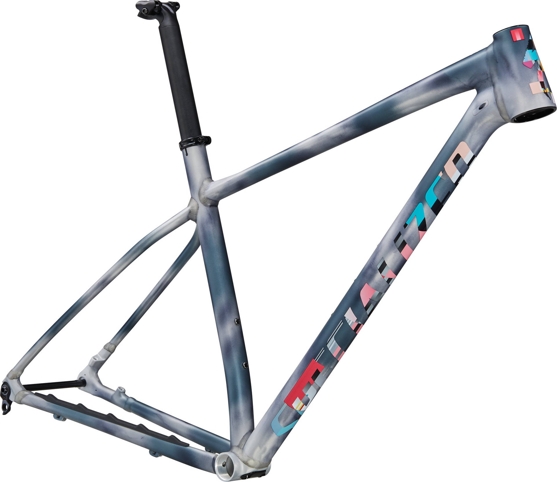 Dark Gray And White Specialized Frame