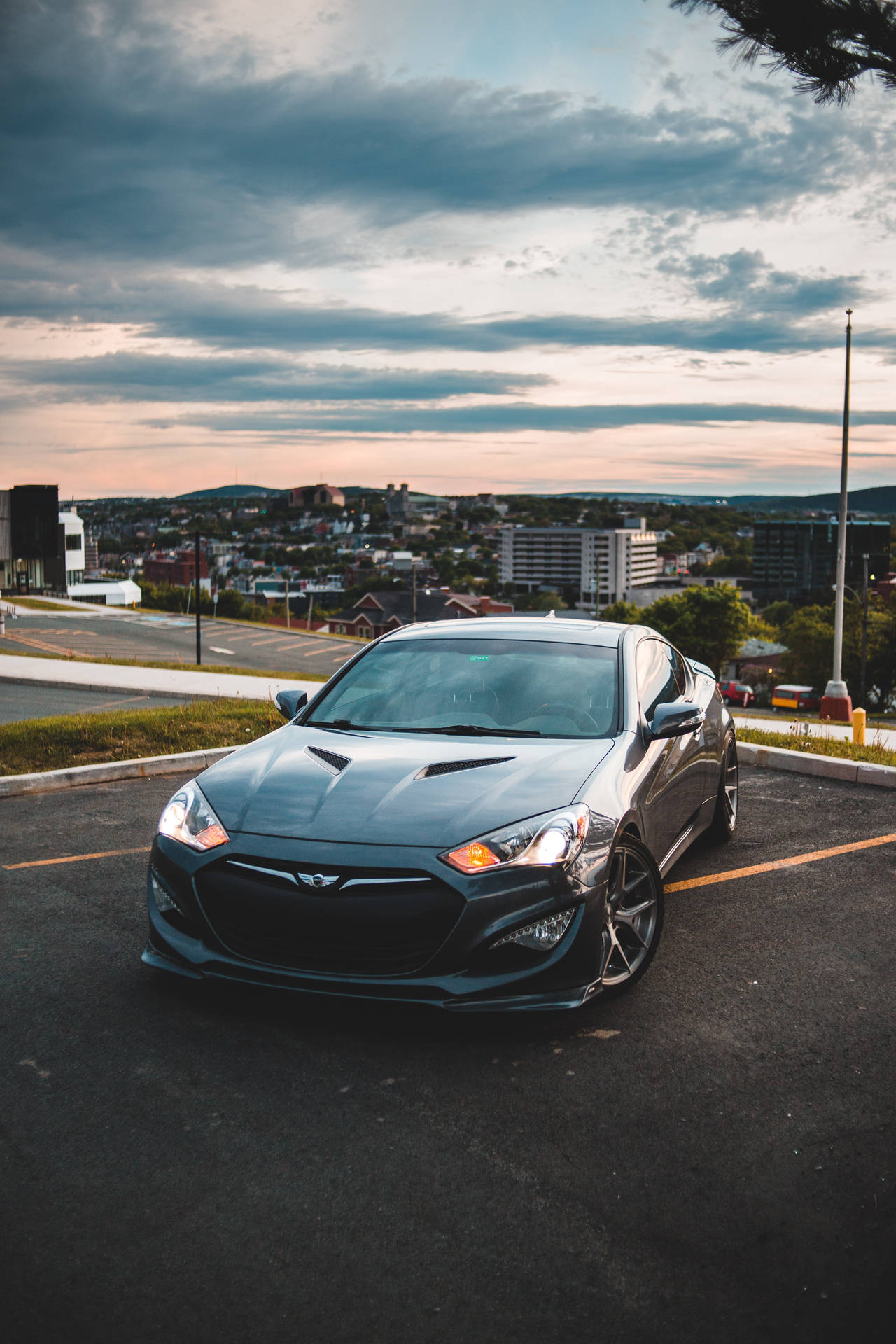 Dark Gray Hyundai Genesis Background