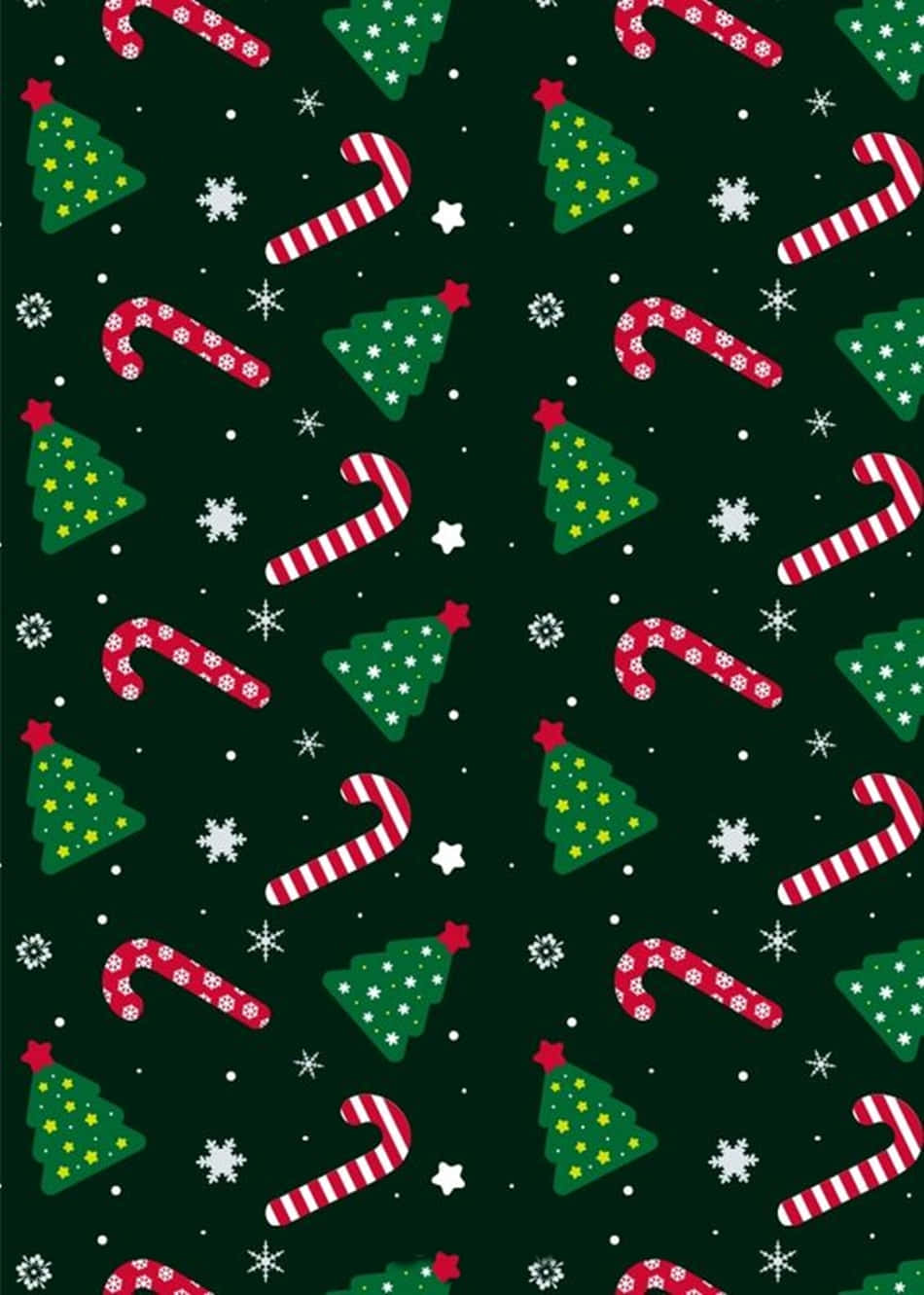Dark Green Christmas Awesome Patterns Background