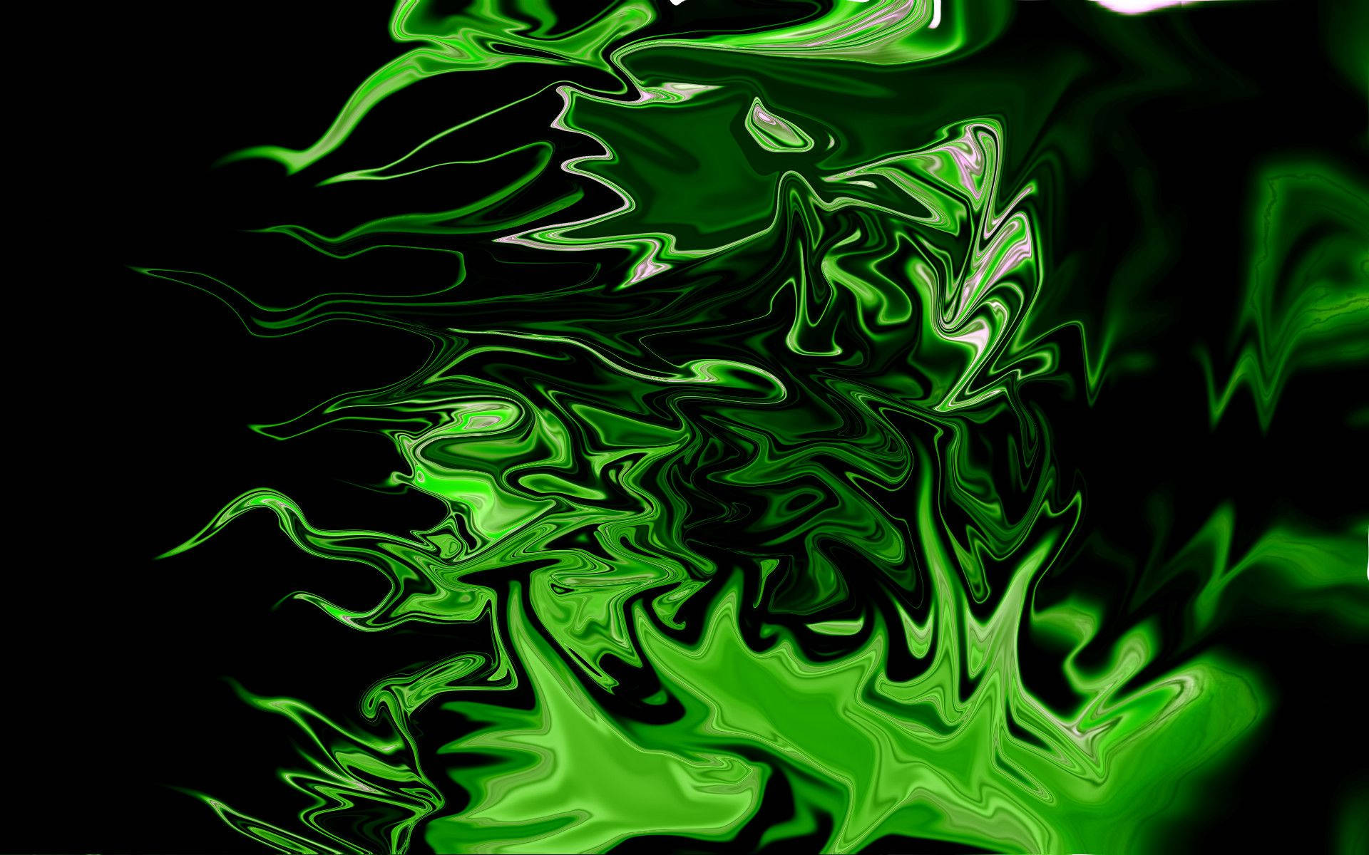 Dark Green Fire Skull Against A Navy Background Background