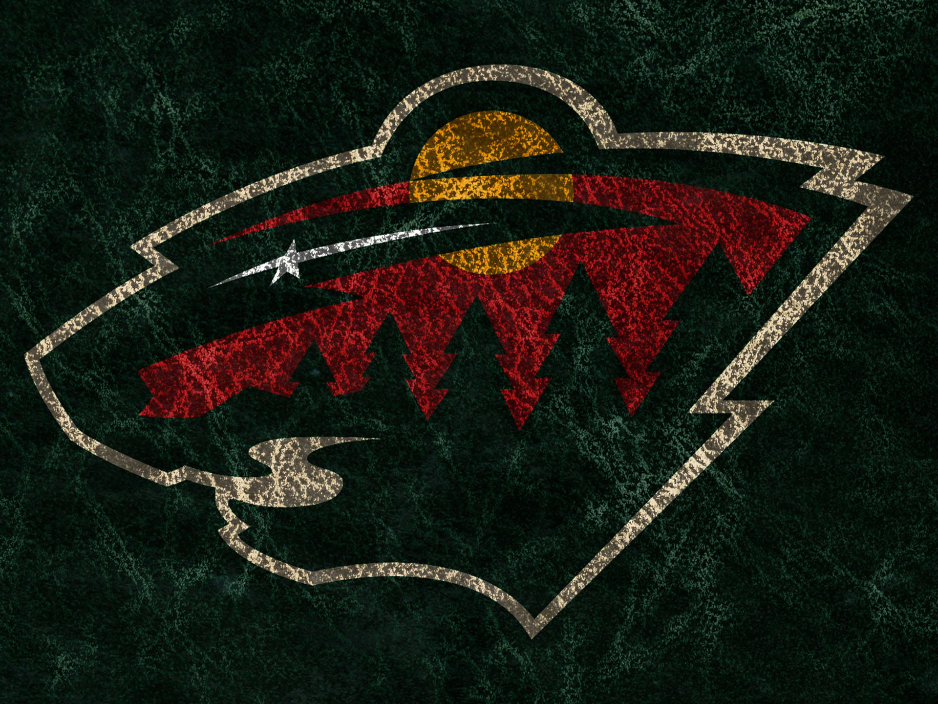 Dark Green Grunge Minnesota Wild Background