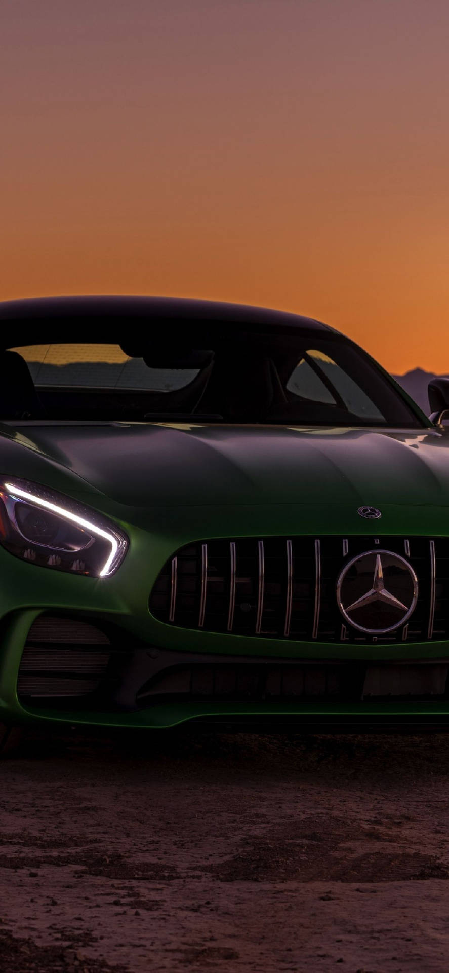 Dark Green Mercedes Iphone X Background