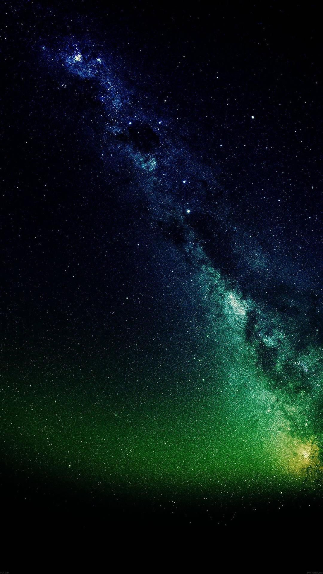 Dark Green Milky Way Space Iphone Background