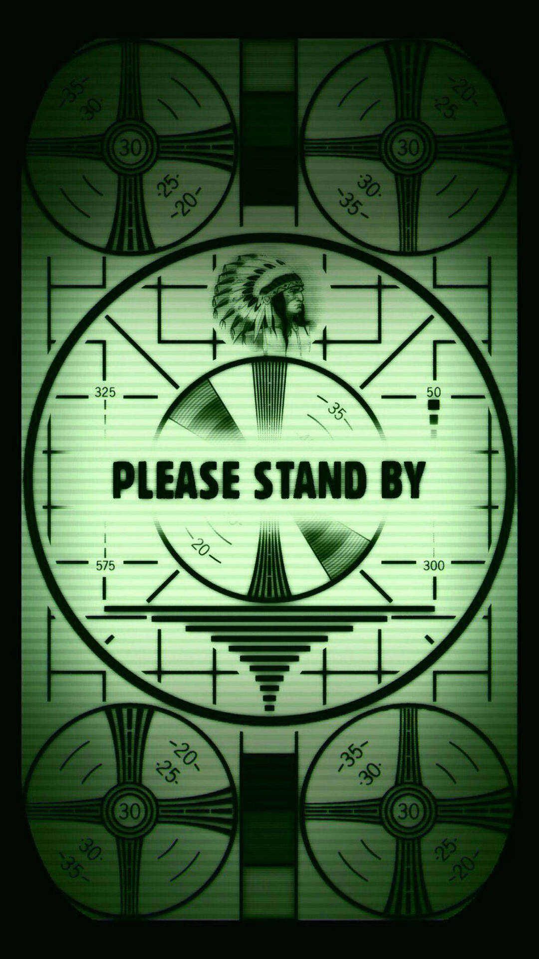 Dark Green Please Stand By