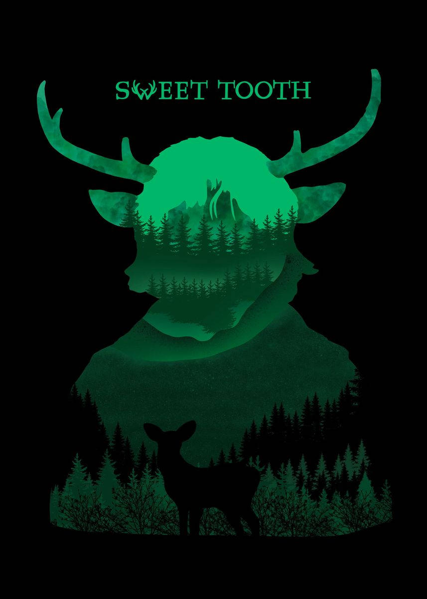 Dark Green Poster Sweet Tooth Background