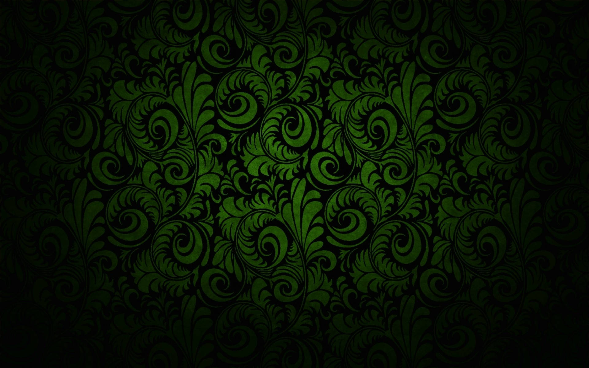 Dark Green Spiral Abstract Background