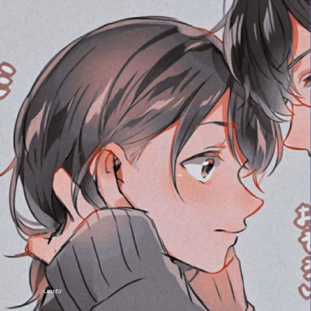 Dark Haired Matching Couple Pfp Background