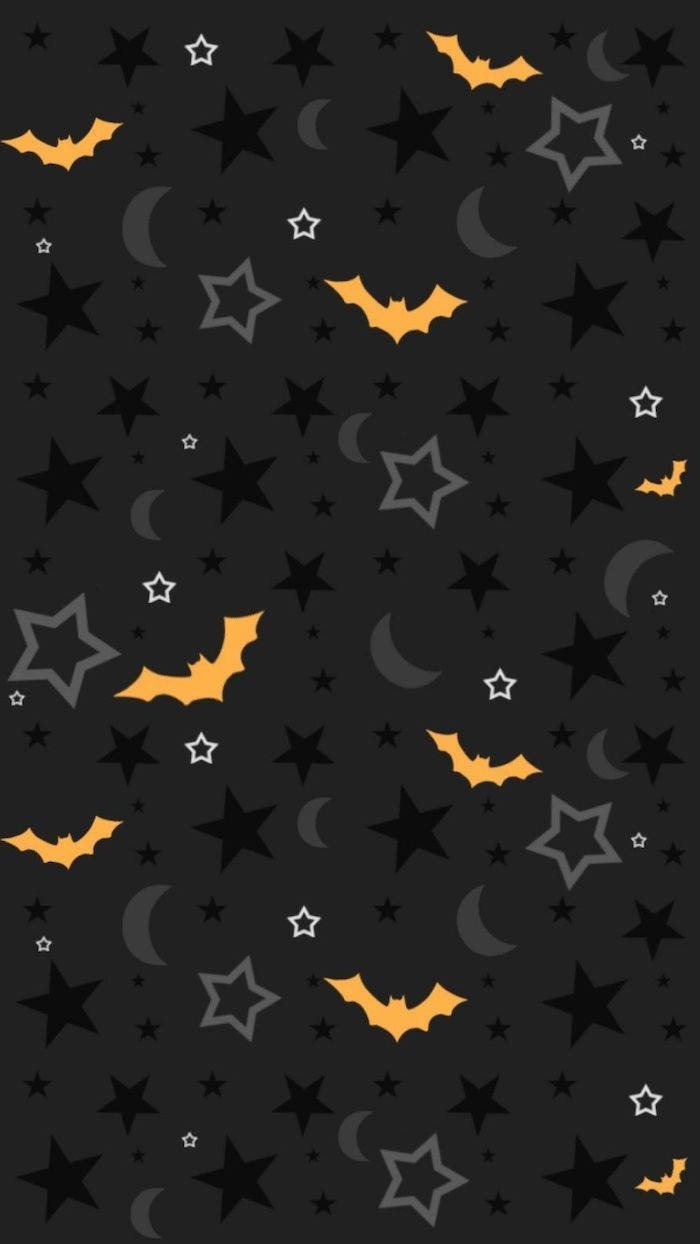 Dark Halloween Bats Pattern Background