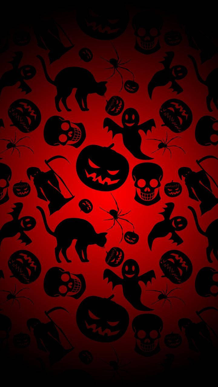 Dark Halloween Decors Pattern Background