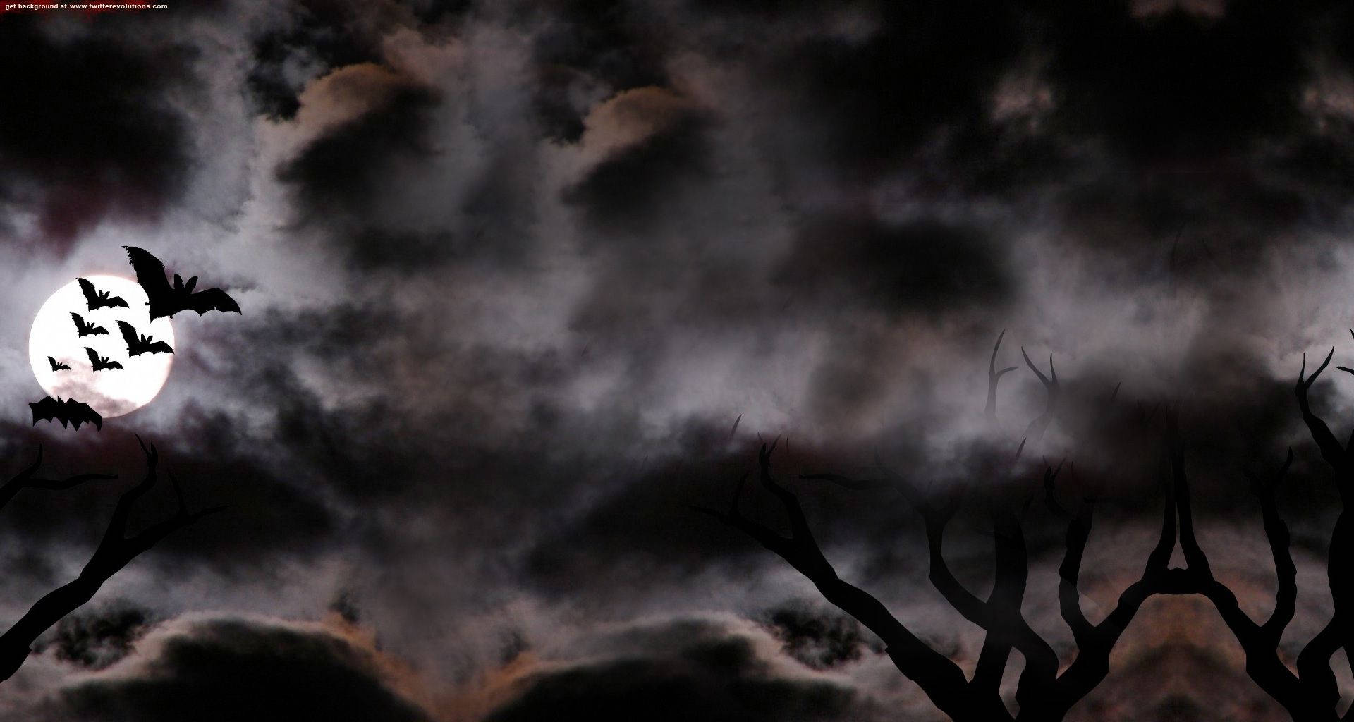 Dark Halloween Night Sky Background