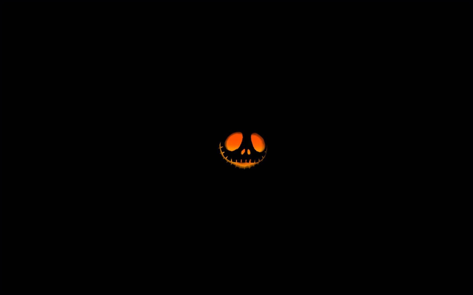 Dark Halloween Orange Smile Background