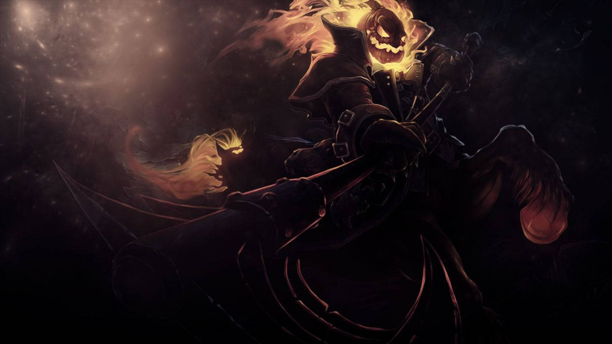 Dark Halloween Pumpkin Hecarim Background