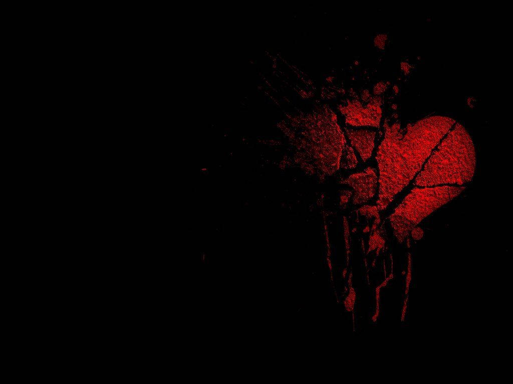 Dark Heart Broken In Pieces Background