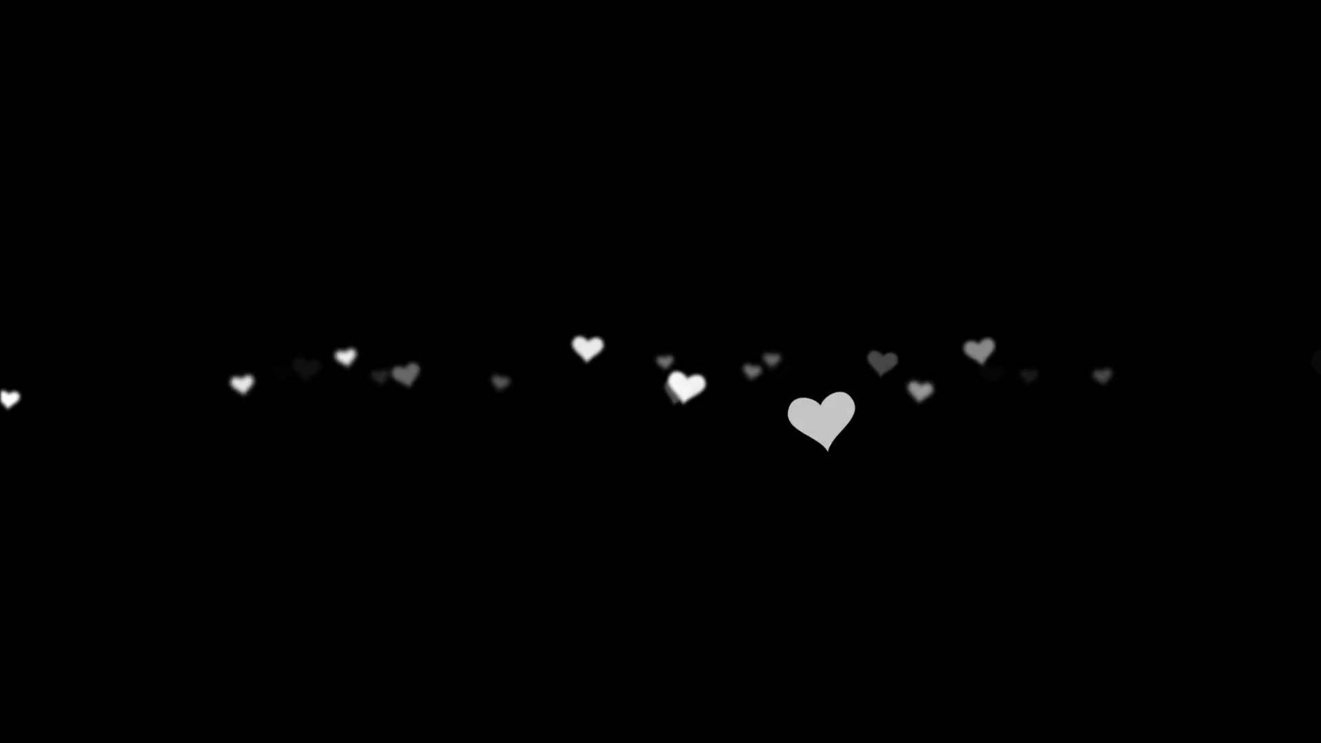Dark Heart Drawings On Black Background Background