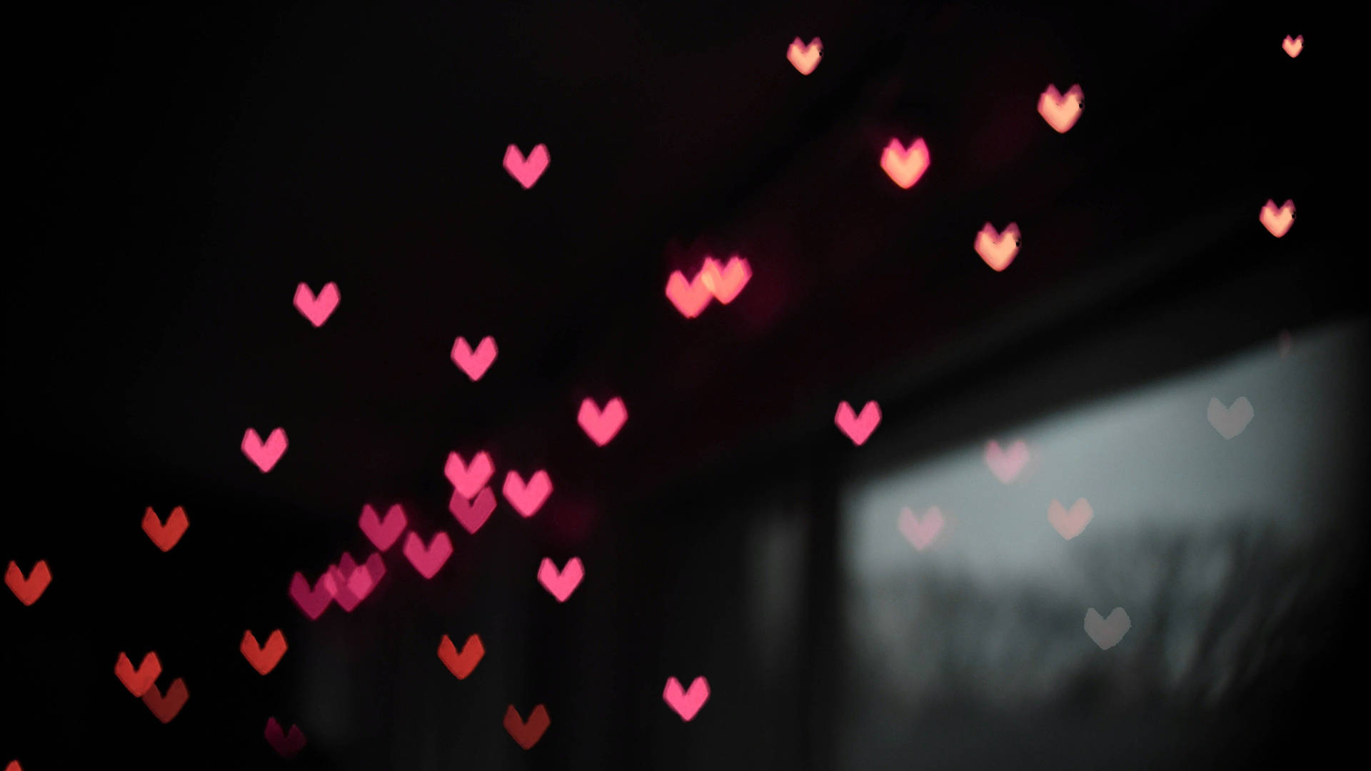 Dark Heart Image Of Pink Hearts Background