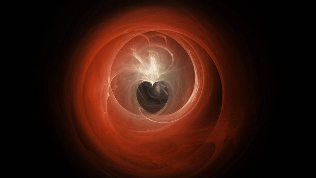 Dark Heart In Middle Of Vortex Background