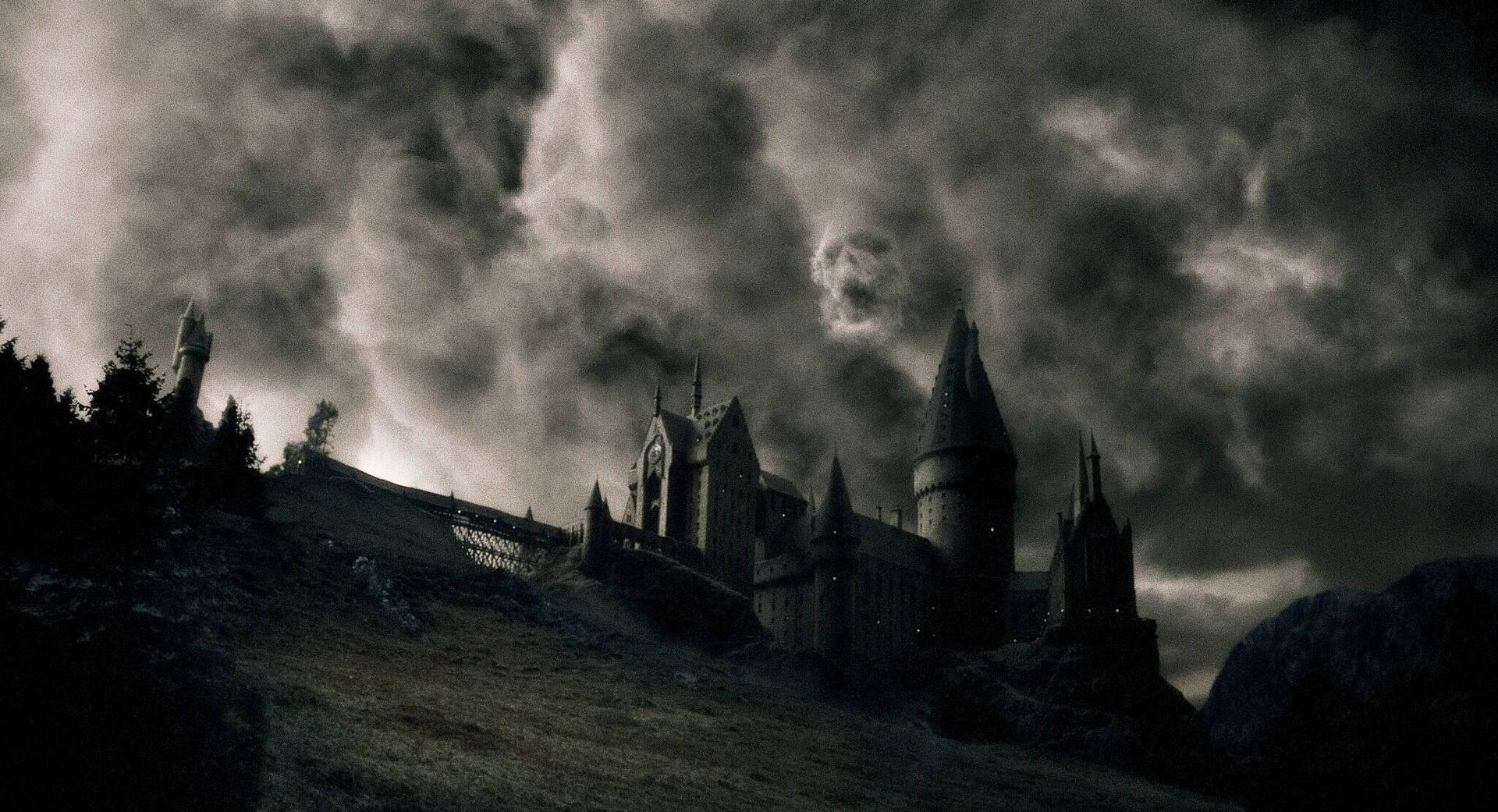 Dark Hogwarts Castle Background