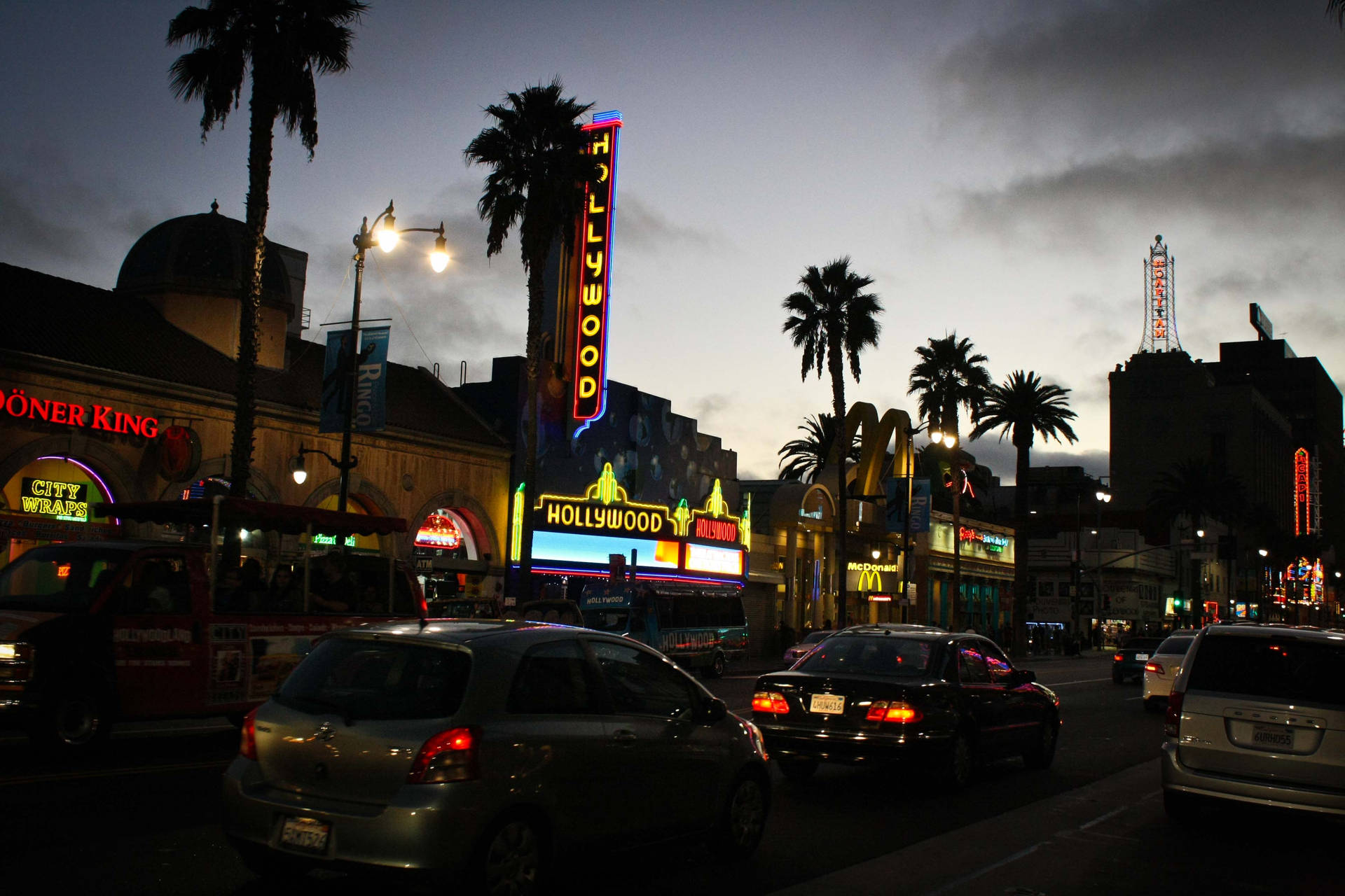 Dark Hollywood Street Background