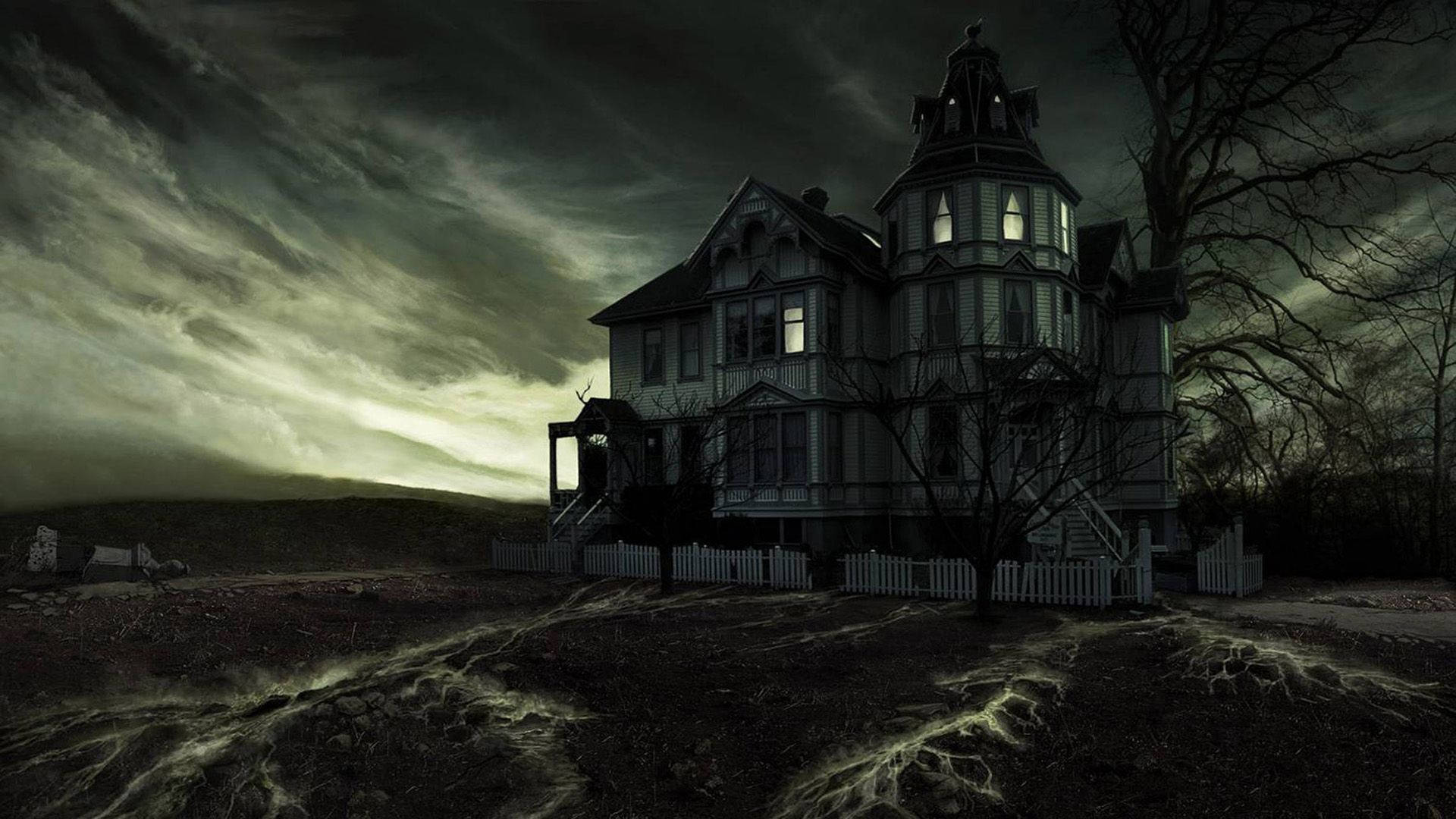 Dark Horror Monster House Background