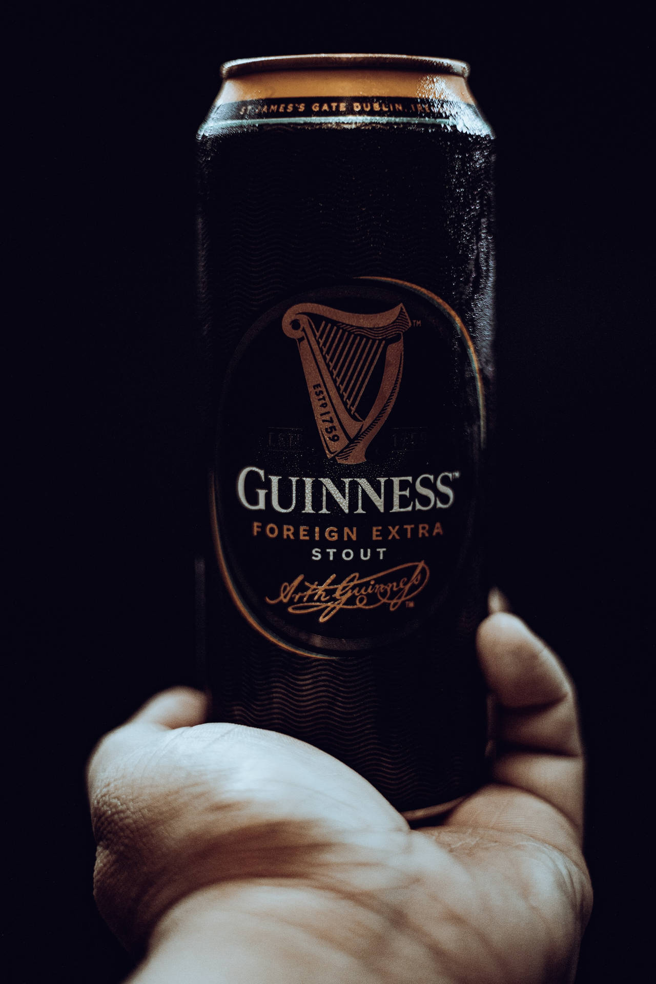 Dark Irish Dry Stout Guinness Can Background