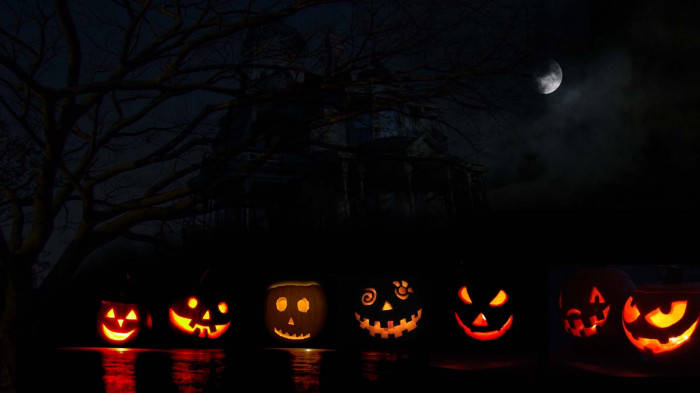 Dark Jack O'lantern Fall Halloween Background