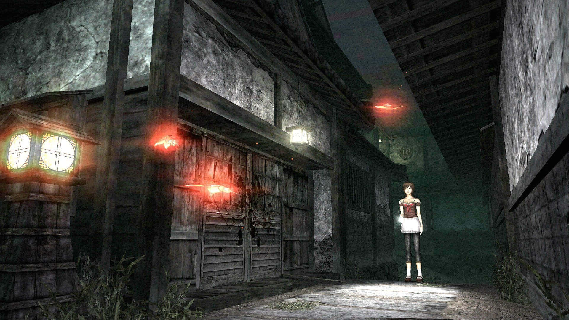 Dark Japanese Game Fatal Frame Crimson Butterfly Background