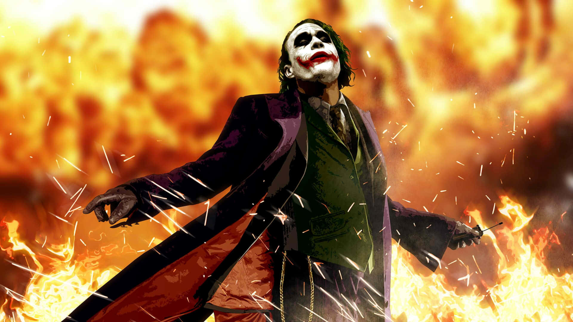 Dark Knight Joker In 4k Ultra Hd Animated Poster Design Background