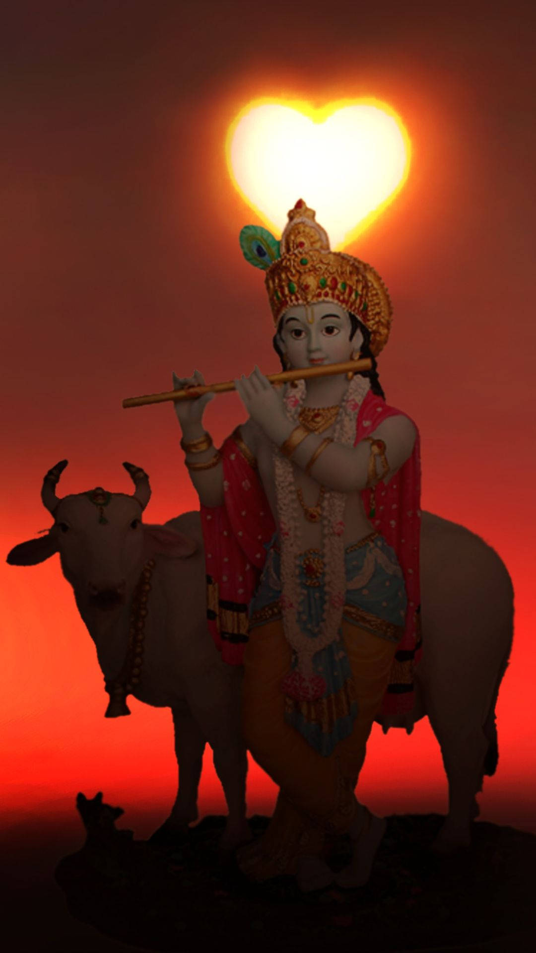 Dark Krishna At Dawn Background