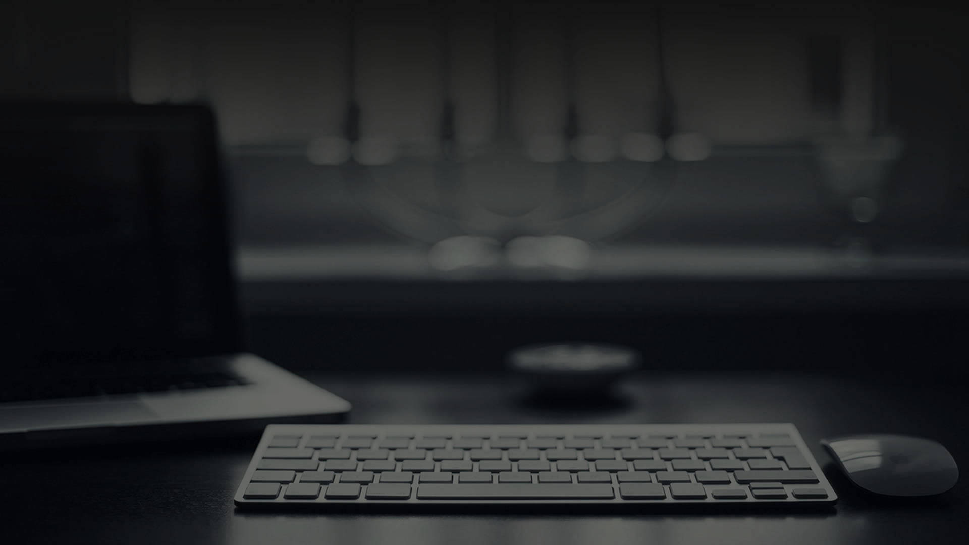 Dark Laptop White Cordless Keyboard Background