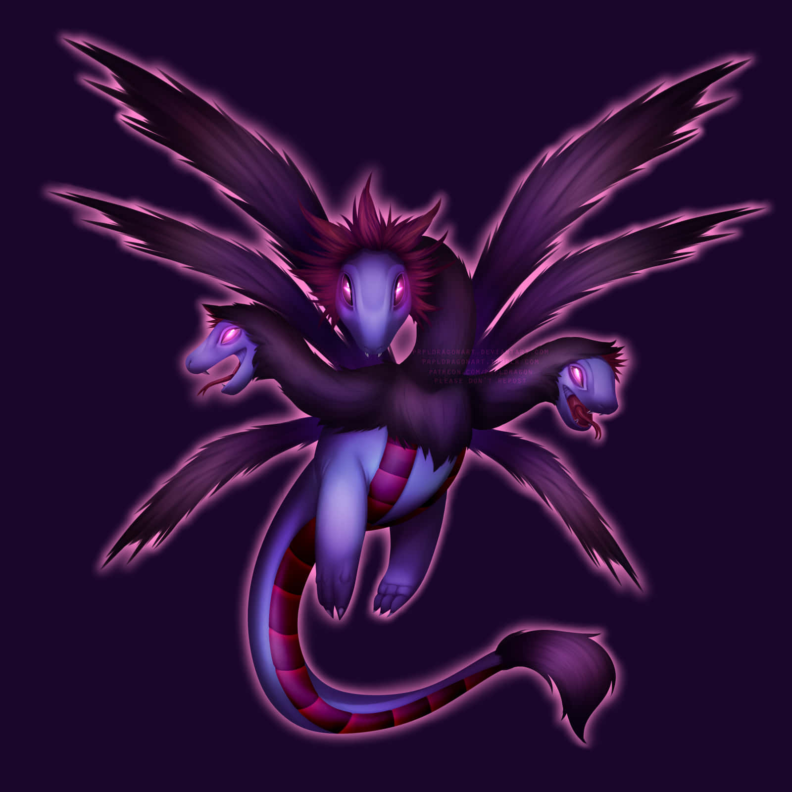 Dark Legendary Dragon Pokémon Hydreigon Background